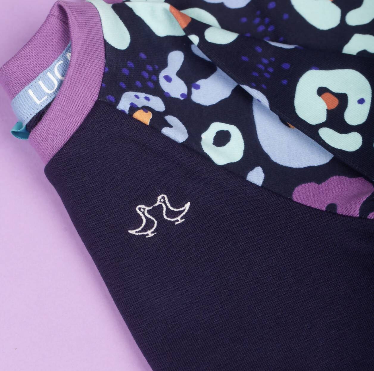 Navy Leopard Organic Cotton Lounge Set