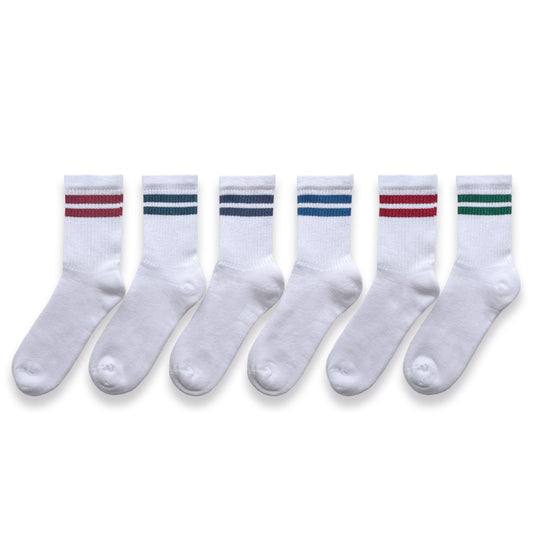 6pk Kids Cotton Cushioned Sports Ankle Socks - Multi