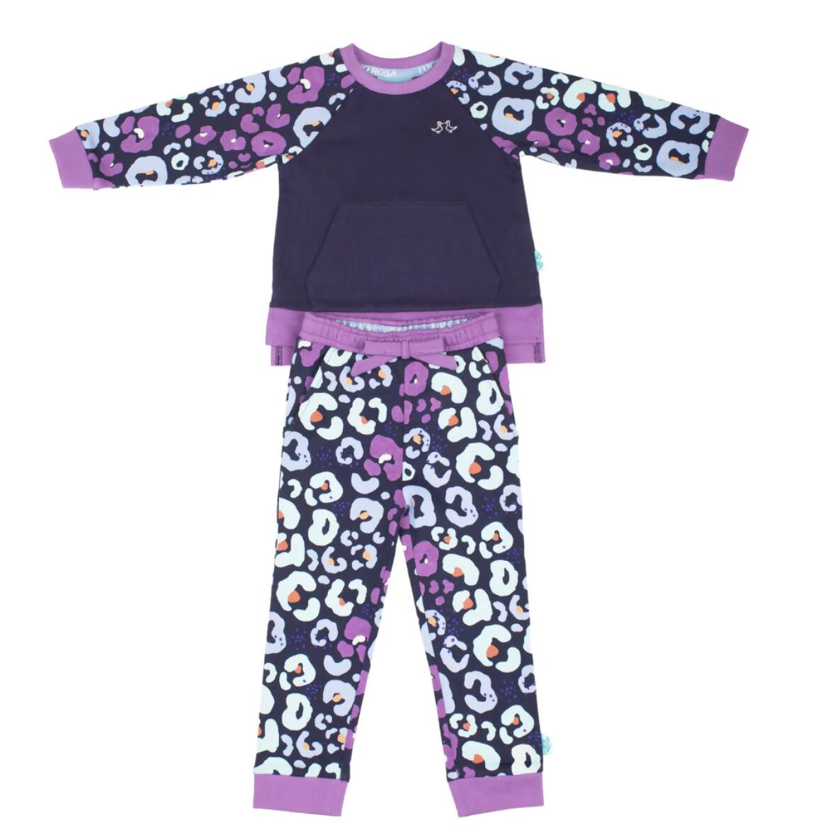 Navy Leopard Organic Cotton Lounge Set