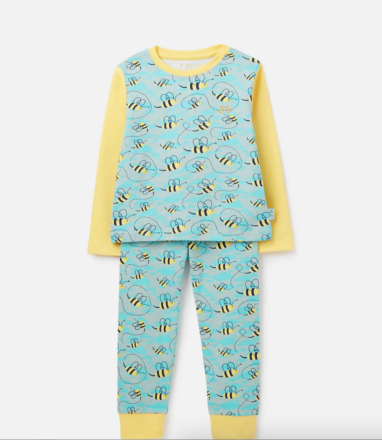 organic cotton kids pyjamas, Luca and Rosa, natural kids pyjamas, organic kids pyjamas, bee print pyjamas, kids unisex sleepwear