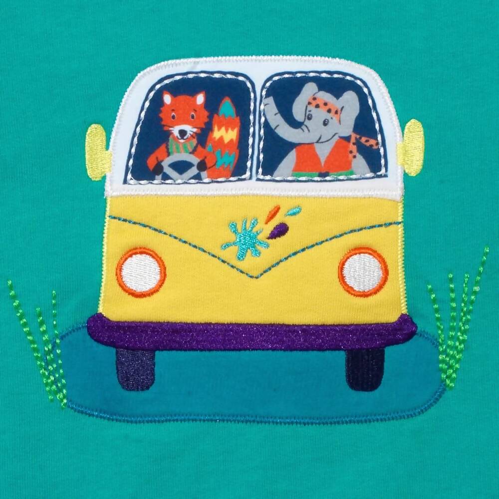 Organic Cotton Sweatshirt with Campervan Appliqué