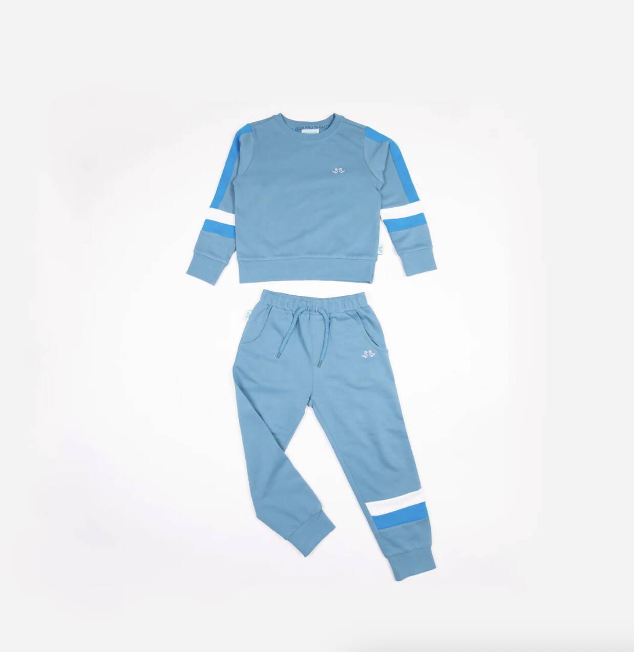 Organic Cotton Blue Jersey Lounge Set