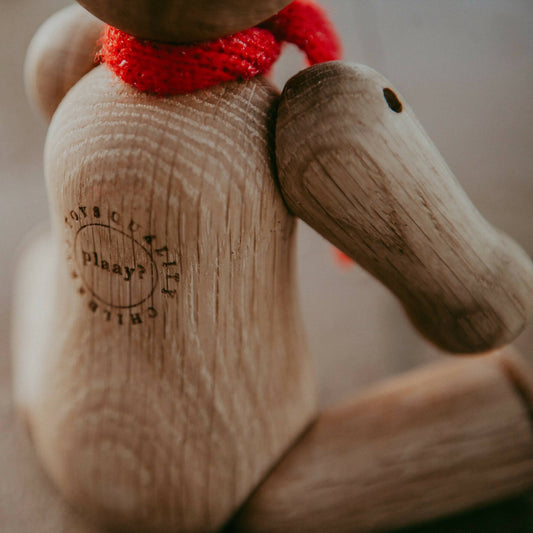 Wooden Toys. Wooden toy bear. Handmade soild oak wooden toy bear