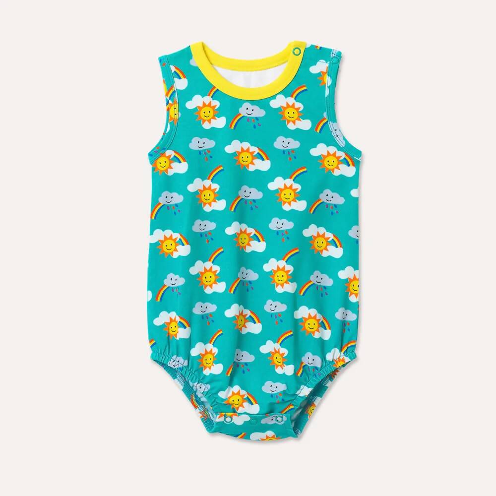 Organic Cotton Sleeveless Rainbow Print Bodysuit