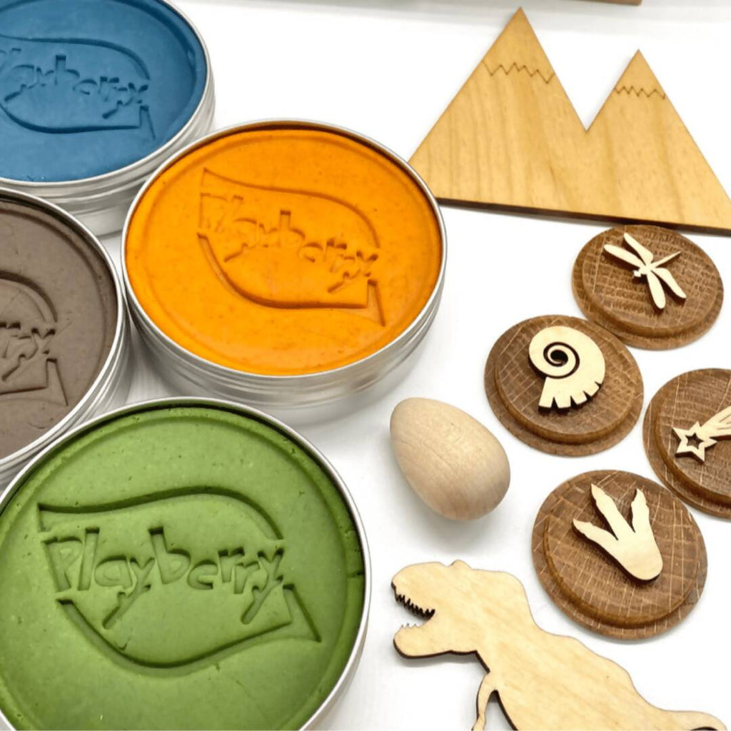 Dinosaur Theme Natural Dough Kit