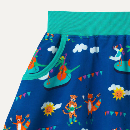 Organic Cotton Festival Fun Skirt with Pockets