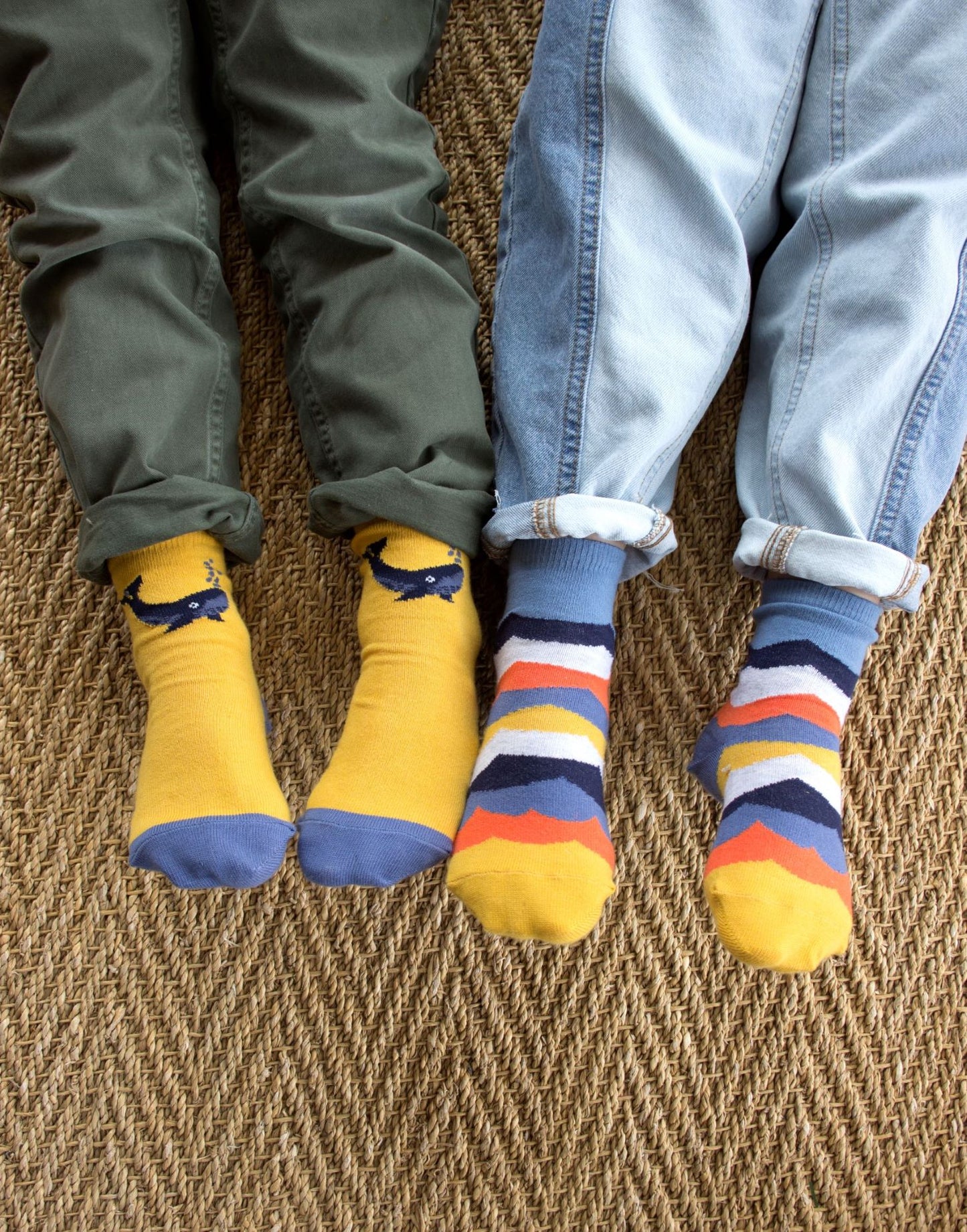 3pk Kids Cotton Ocean Ankle Socks