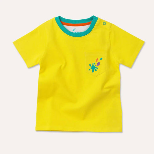Organic Cotton Yellow T-Shirt with Pocket