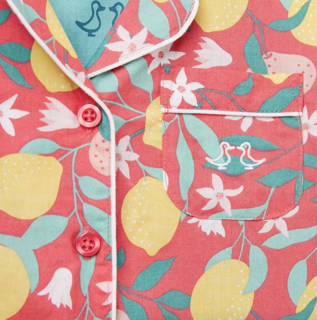 Lemon Grove Organic Cotton Button-up Kids Pyjamas