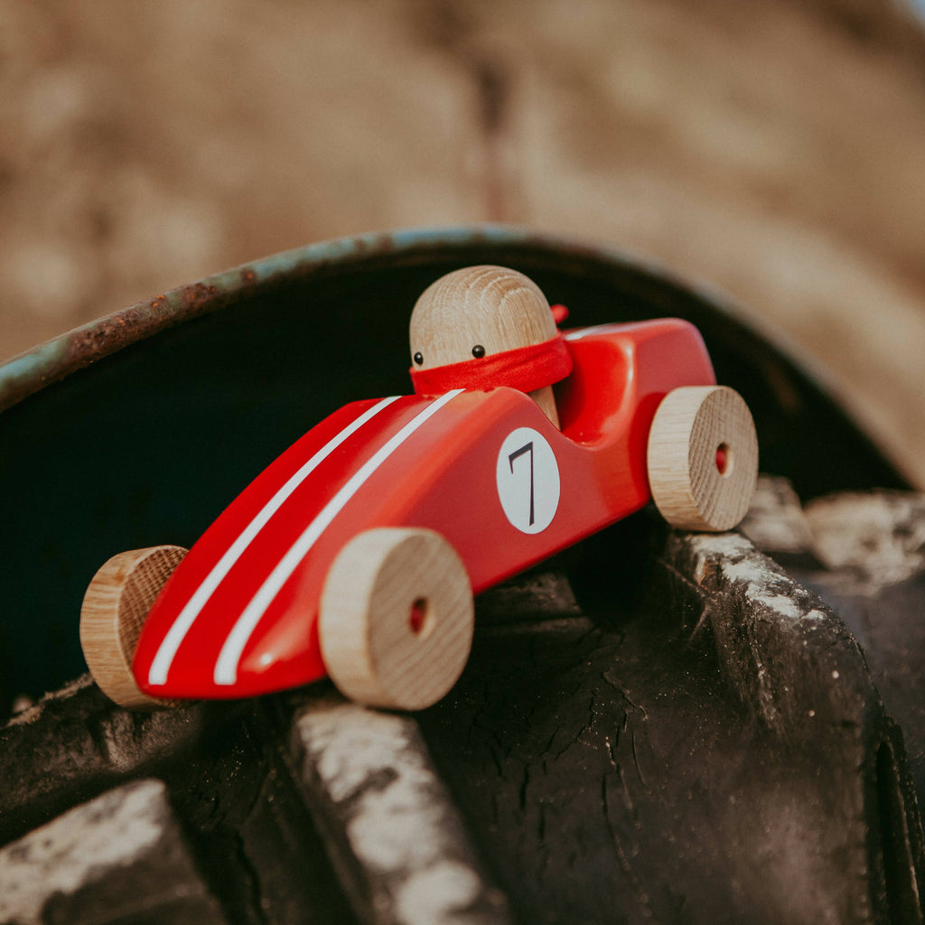 Solid Oak Toy Car