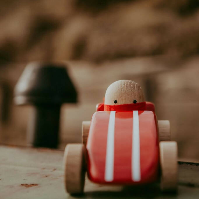 Solid Oak Toy Car