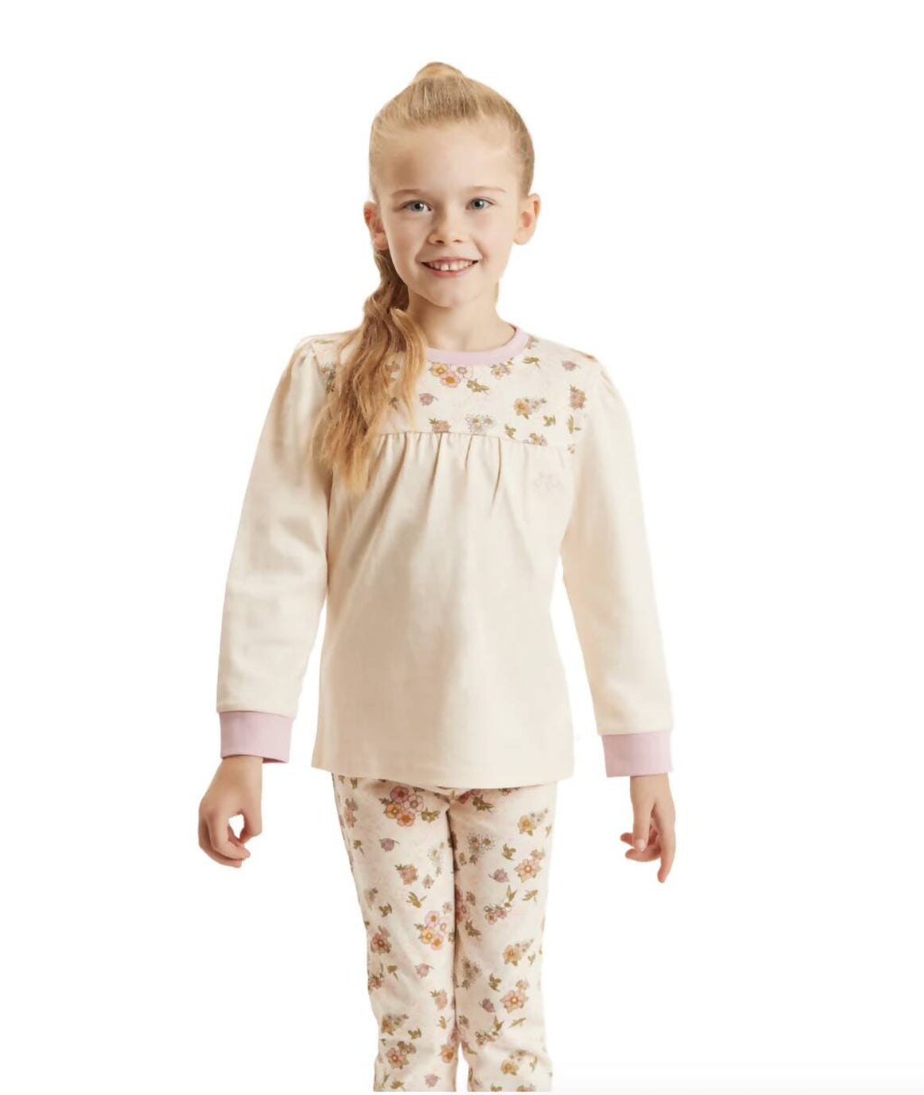 organic cotton floral kids pyjamas Luca and Rosa , organic cotton kids pyjamas, organic kids pyjamas