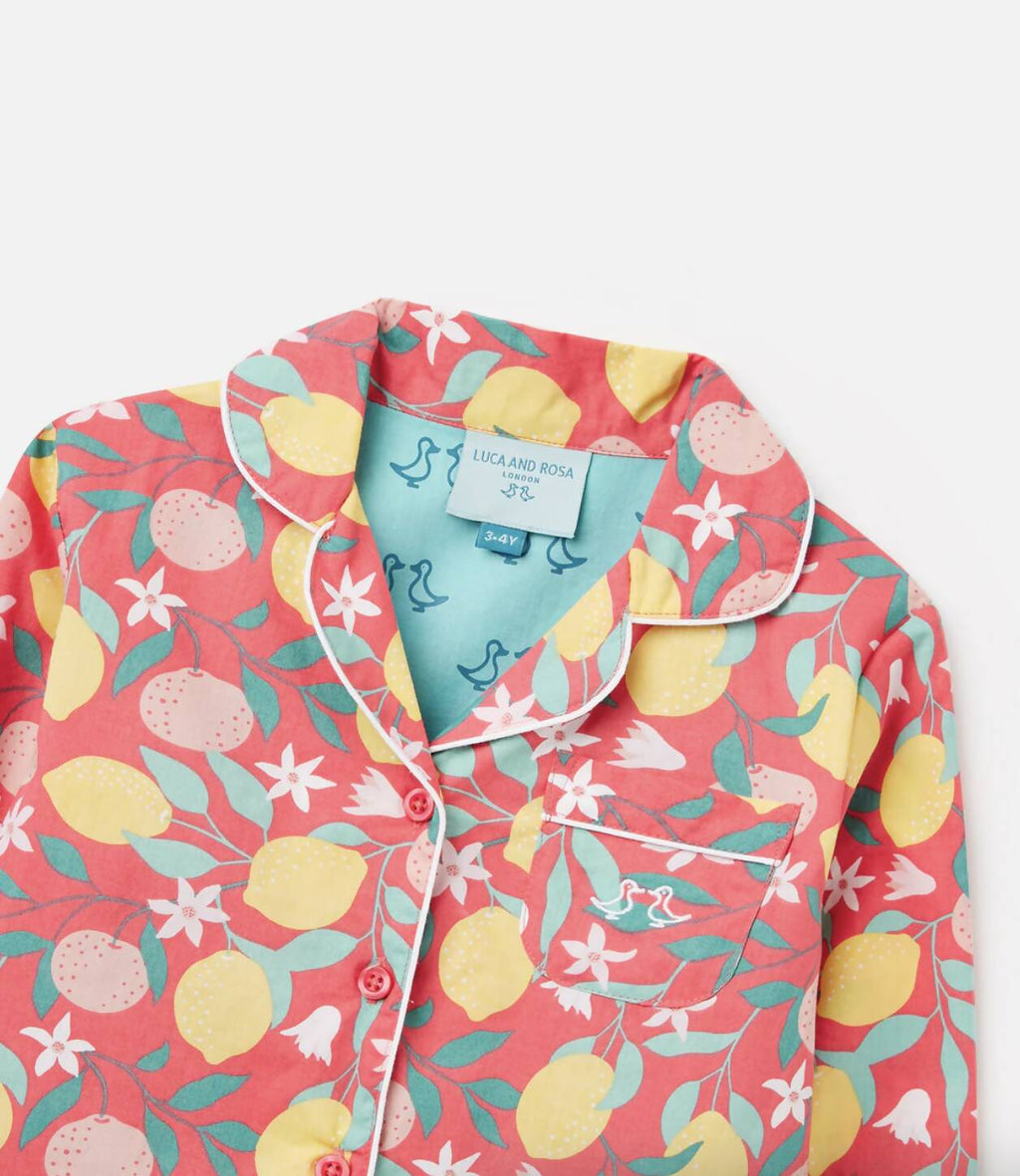 Lemon Grove Organic Cotton Button-up Kids Pyjamas
