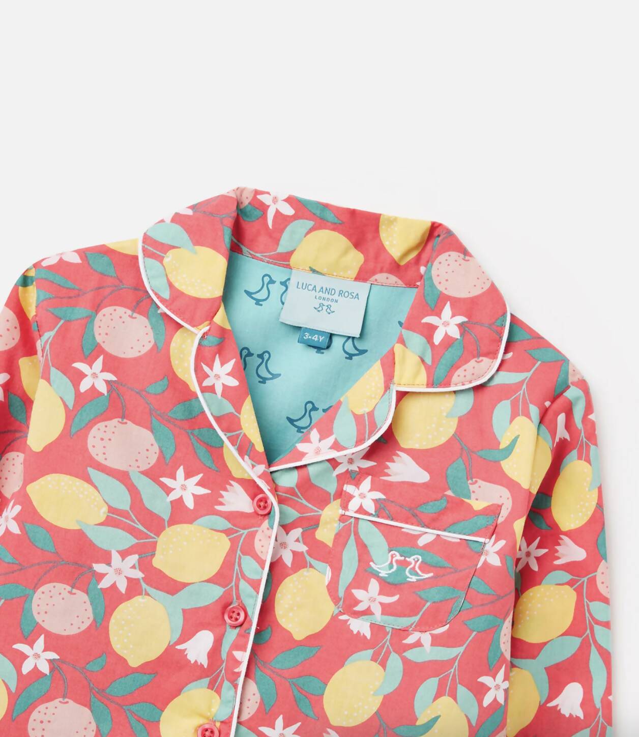 Lemon Grove Organic Cotton Button-up Kids Pyjamas