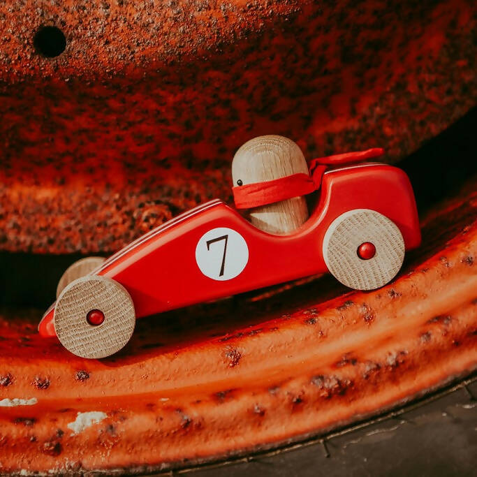Solid Oak Toy Car