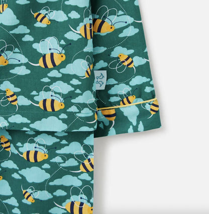 Busy Bees Organic Cotton Button-up Pyjamas