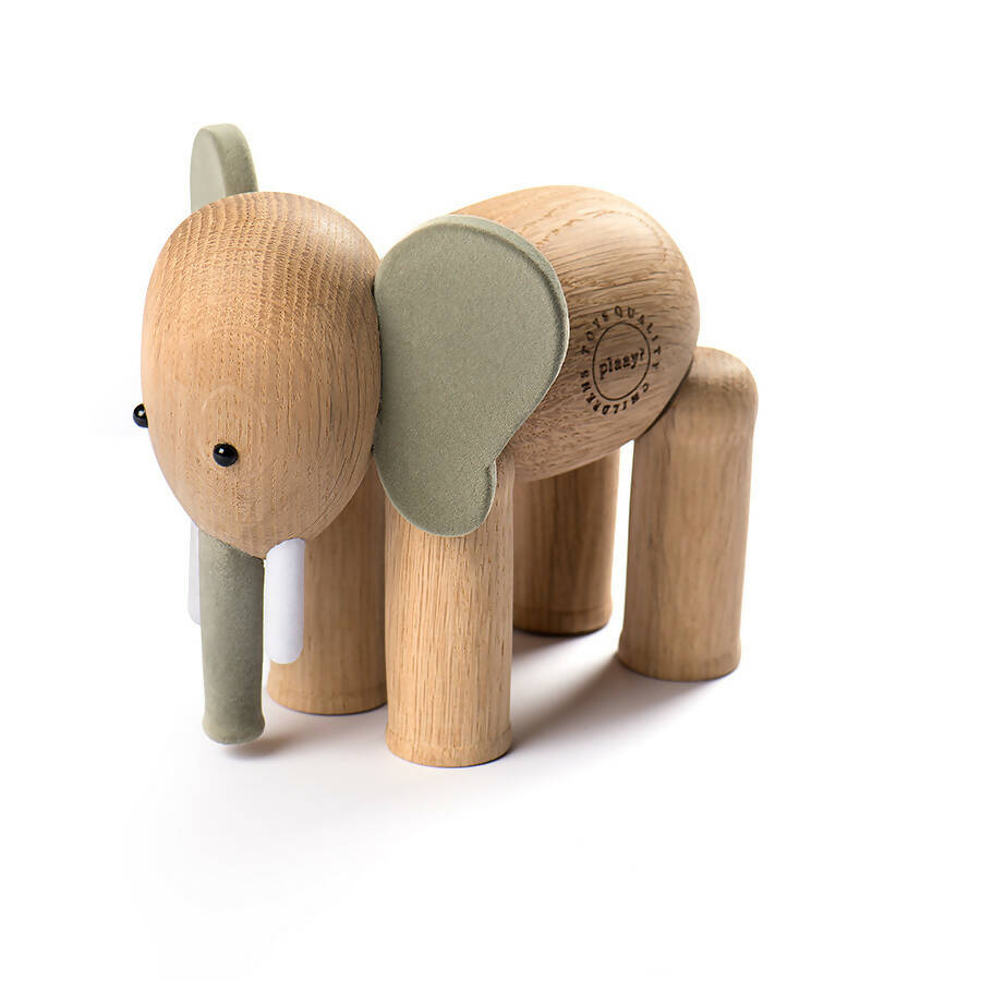 Wooden toy elephant, wooden toys, handmade solid oak wooden elephant