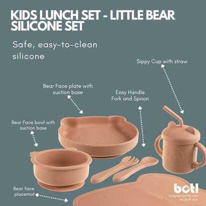 Little Bear Silicone Baby & Toddler Feeding/ Weaning Set