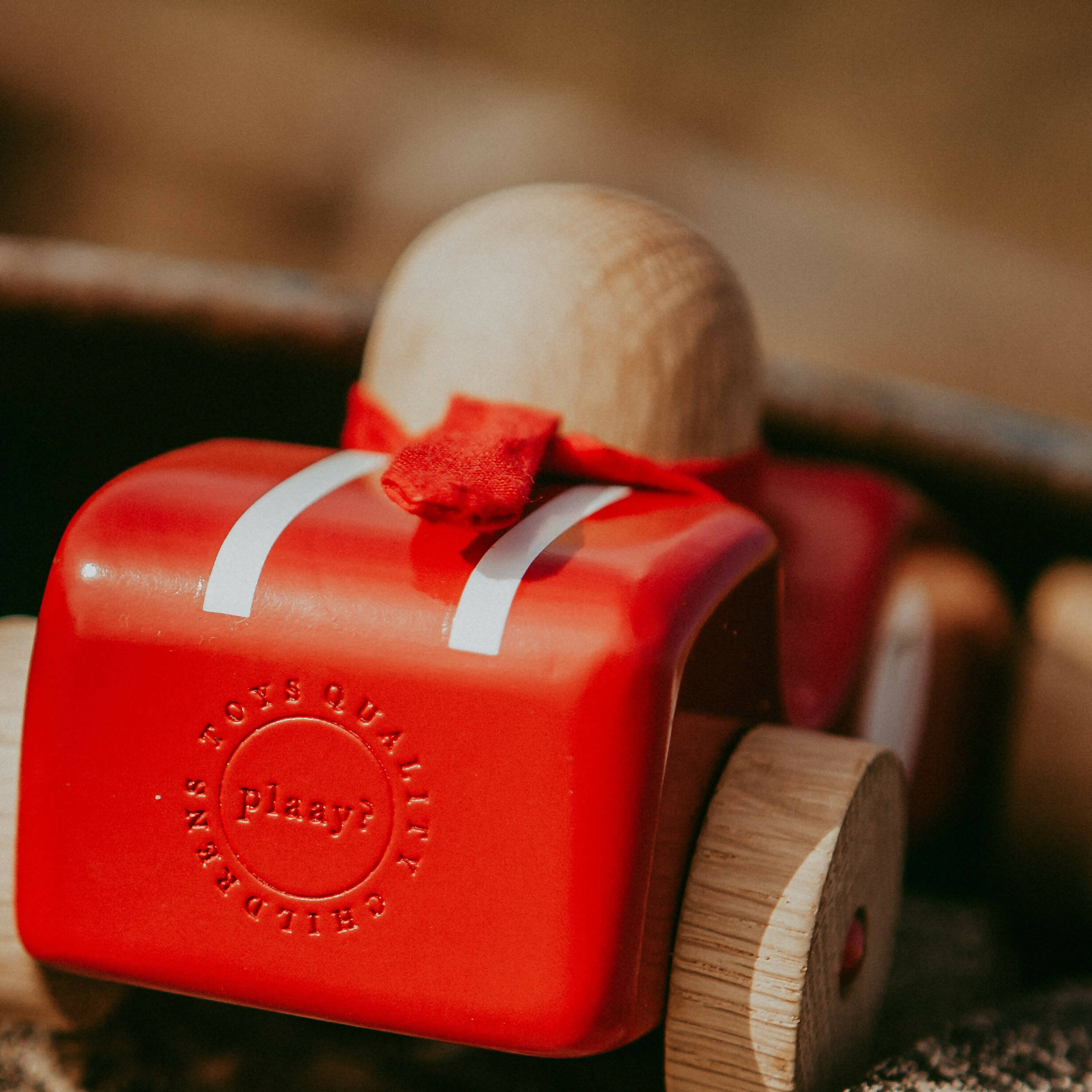 Solid Oak Toy Car