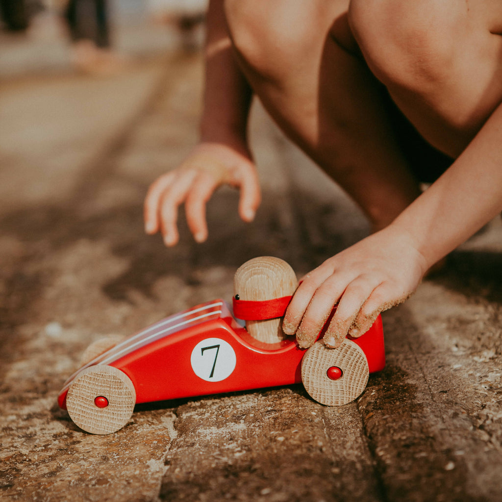 Solid Oak Toy Car
