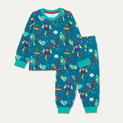 Organic Cotton Kids' Pyjamas with Space Adventure Print